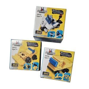 Apostrophe Games Trans Collector Patrol Motorcycle, Bull Dozer, Delivery Truck